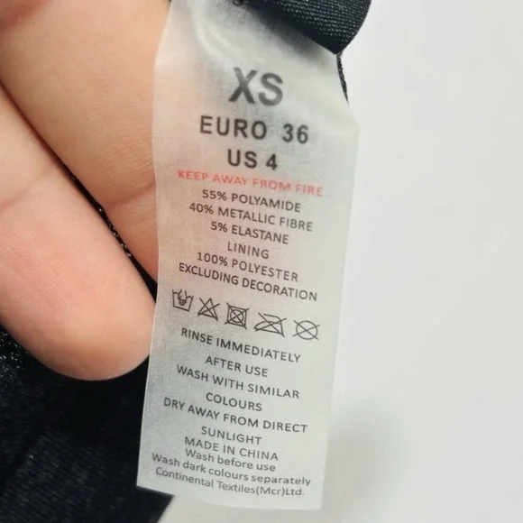 Metallic Glitter Sarong Wrap Mini Skirt Cobalt Blue Sz XS 4 Festival Rave Event - Picture 7 of 7